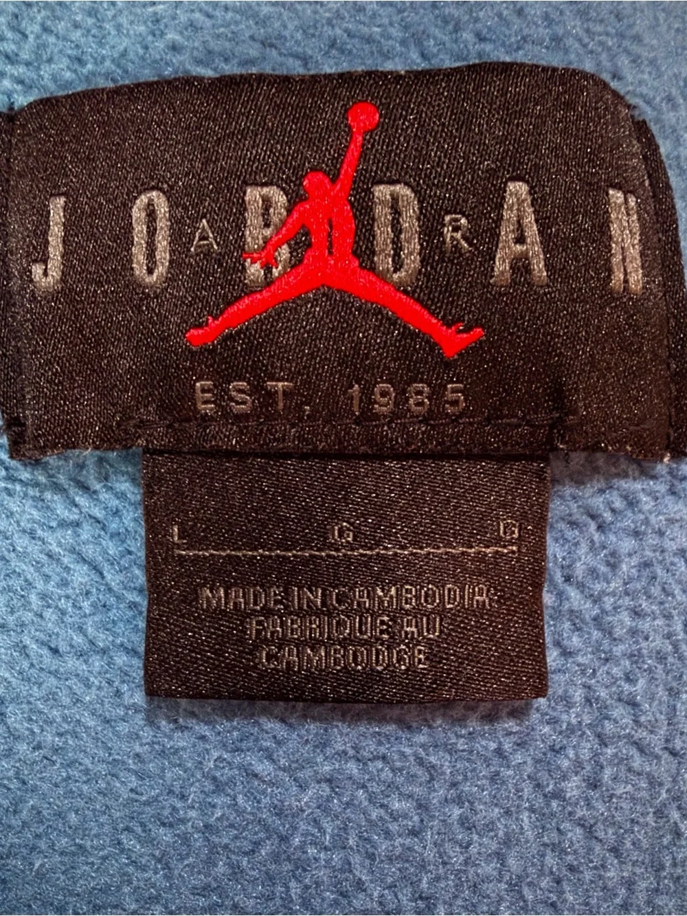 Jordan Jumpman Full Zip Hoodie Blue Size Large Embroidered Logo Streetwear
